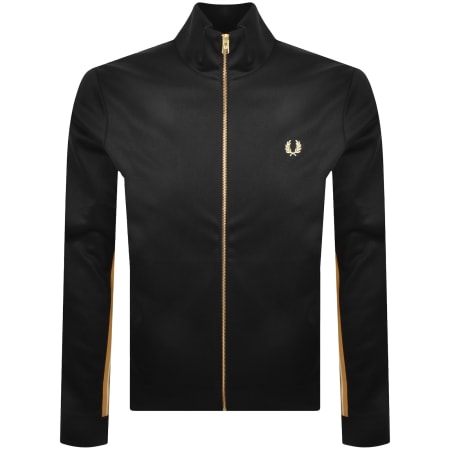 Fred Perry Stripe Tape Track Jacket Black | Mainline Menswear x